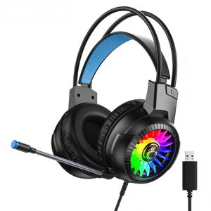 Wired Gaming Headset Virtual 7.1 Surround Sound Over-Ear Headphones with Mic Bass Stereo for PC Laptop