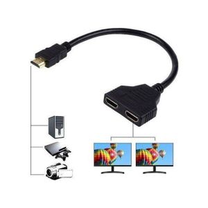 HDMI Splitter Cable 1 Male To Dual HDMI 2 Female Y Splitter
