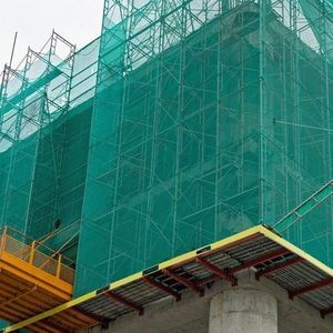 3m x 50m Construction Safety Net - Scaffolding & Debris Protection - Dark Green