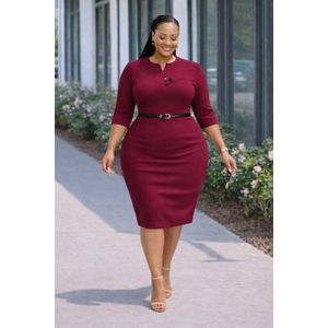  Ladies Perfect Design maroon straight Dress