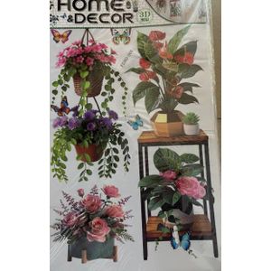 Home & Decor 3D Floral & Plant Sticker Sheet