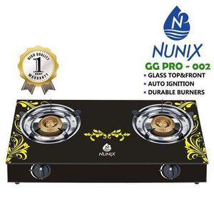 Nunix Glass Table Top Burner + Pipe + 6Kg Regulator + Tightener