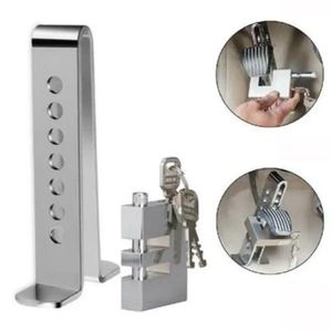 Car Anti Theft Pedal Lock Stainless Steel Clutch Brake Lock 8 Hole Adjustable Security Device with 3 Keys for Car Vehicle Protection