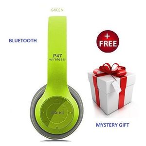 price of P47 Foldable Wireless Bluetooth Headphone - Green+free Gift in kenya kenyan deals and offers flash sales