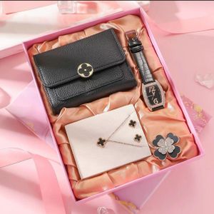 Ladies Gift Set – Watch, Brooch/Hair Clip, Necklace & Earrings, Purse/Wallet, Gift Card & Bag
