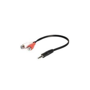 Classic  3.5mm Stereo Male Jack To 2-RCA AV Female Adapter