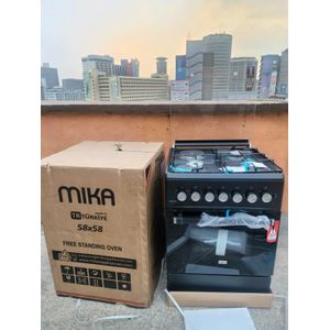 Marble Mika Standing Cooker 58 x 58 cm 3Gas + 1Electric Hotplate with Electric Oven