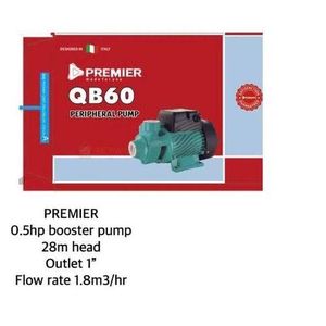 Premier Electric Booster Water Pump 0.5HP