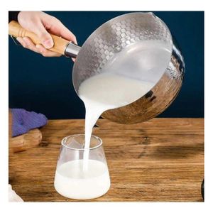 Stainless Steel SUFURIA//SNOW// MILK Cookware with Wooden Handle