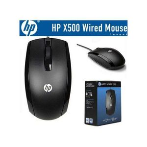 HP  X500 Wired Mouse - Black - USB Optical Sensor 