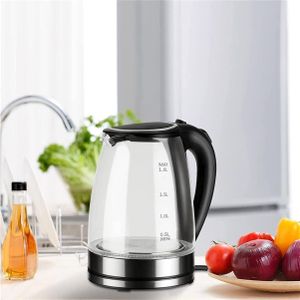 AILYONS 2L Glass Electric Tea Kettle,  Hot Water Boiler, Water Heater Hot Water Kettle With LED Indicator Lights, Cordless Electric Kettle, Portable Electric Hot Water Kettle With Auto Shut 