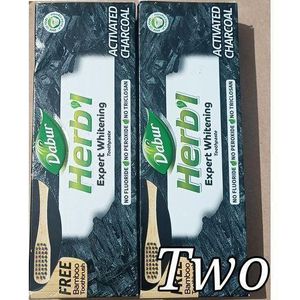 Dabur Herb'l 2 In 1 Expert Whitening Activated Charcoal Toothpaste nk