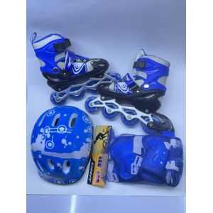 complete skate shoes size 31-34, skates for kids blue