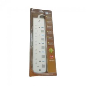 JC  5-Way UK Extension Socket JX06 – 5 Gang Power Strip