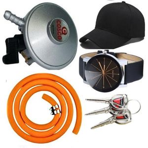 Cosco 13 Kg Regulator For Annov 2 Burner Gas Cooker,2M Hose Pipe ,Safety Clips+ Gift 