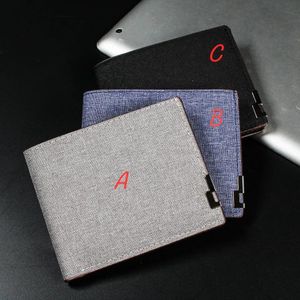Premium Slim Denim Wallet for Men Lightweight Minimalist Bi-Fold