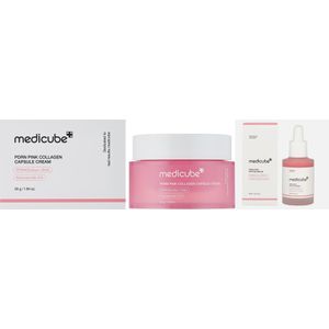 Medicube PDRN Pink Collagen Capsule Cream 55g and Pink Peptide Serum 30ml