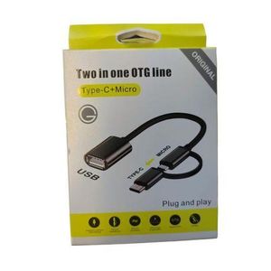 Otg Connect Kit  USB OTG Adapter 2 In 1 Cable Type C To Micro USB OTG Adapter Converter Connector For Phones