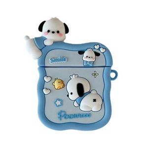 Cute Silicone Pochacco SmileGuard Case,Compatible for AirPods Pro 2019/Pro 2 Case 2022, Soft Coves for Boys Girls Kids Teens Women, Full Protection