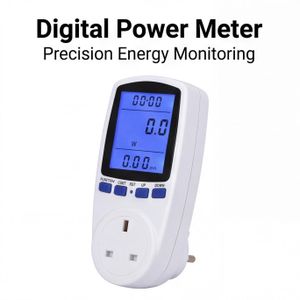 Digital Power Meter AC LCD Watt Meter Socket Wattage kWh Energy Monitor UK Plug Power Analyzer