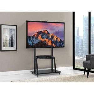 Mobile tv trolley stand with wall mount (60 -100 inches tv)