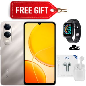 Vivo Y04 6.74" 128GB ROM+ 4GB RAM (Upto 8GB RAM) 5500mAh (Dual sim)+FreeBies