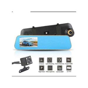 Vehicle Black Box DVR ,Rear View Mirror 4.3" Screen Full HD 1080P Dual Front and Rear Camera