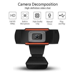 HD Webcam – 1080P / 720P USB Computer Camera with Built-in Mic, Plug & Play, Noise Reduction, Wide Angle, Tripod Ready for PC Laptop Desktop Video Conferencing Streaming Gaming