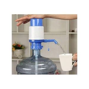 Manual Hand Press Water Dispenser Pump - PVC, Fits 5-6 Gallon Bottles, Portable, Easy Clean