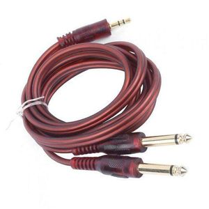 Audio cable 3.5mm stereo plug to double 6.35mm plug computer