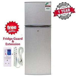 VOLSMART  VL-BCD138, 138 Liters Double Door Fridge,Silver+Free Gifts (1YR WRTY)
