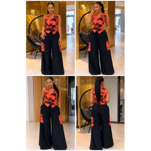 Ladies Elegant Two-Piece Black Matching Set – Top and Trouser