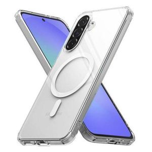 Electroplated Clear MagSafe Case /cover with Camera Lens Protector for Samsung Galaxy A17- White trim