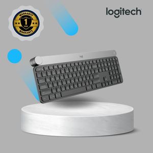 Logitech  Craft Advanced with creative input dial keyboard RF Wireless + Bluetooth Grey