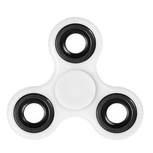 ABS 3 Leaf Iron Block Fidget Spinner Fingertip Gyroscope Decompression EDC Kids & Adults Focus Toy - White