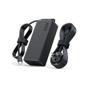 Lenovo  65W USB Type-C Laptop Charger – Fast Charging Type-C AC Adapter with Power Cable (Complete Set)