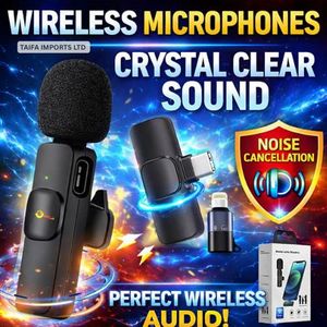K9 Wireless Lavalier Microphone for Phones & Cameras – Plug & Play, No App Needed, Crystal-Clear Sound for Vlogging & Streaming