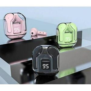 ULTRAPODS MAX EARBUDS WITH CRYSTAL TRANSPARENT CASE BLUETOOTH 5.3 IPX4 Waterproof EARBUDS/earphones /airpods -Blue