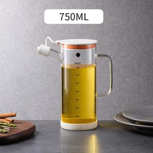 750ml Leak-Proof Oil Jar – Glass Oil Dispenser Bottle with Pour Spout for Kitchen Cooking