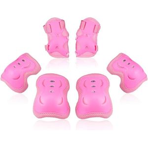 Full Protection Pink Skating Cycling Guards with Knee, Hand and Elbow Pads