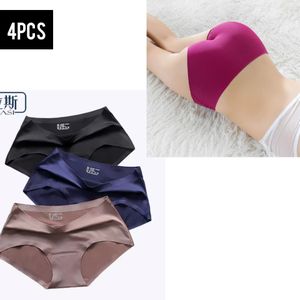 3Pcs/Pack Ice Silk Invisible Seamless Panty T back Sexy Thong Panties