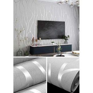 Morden Wallpaper for home decoration -gray 5M