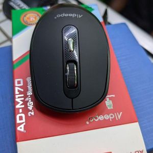 Aldeepo M170 Type C Rechargeable Bluetooth + Dongle Wireless Mouse – White