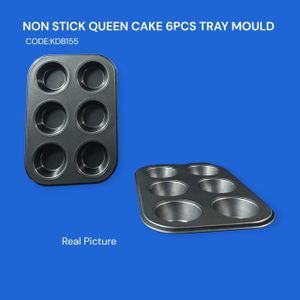 Non stick 6 holes cupcake baking tins