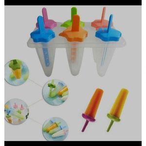 6 slot  Reusable DIY Frozen Ice Cream Popsicle Mold Home Homemade Ice Grinder Freezer - 2 PIECES 