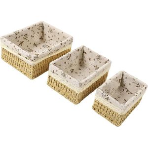 3in1 weaved basket organizer now available in wood brown