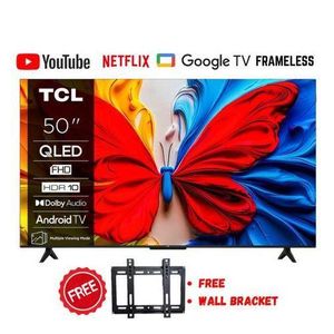 TCL 50" Inch QLED FHD 2K,Google/Android TV,NETFLIX/YOUTUBE-BLUETOOTH-(1YRS WARRANTY)+FREE WALL BRACKET