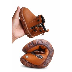 Baby Shoes Chateau Kids Classic Zipper Boots – Brown