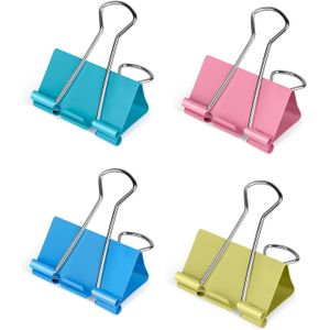 32mm Medium Metal Binder Clips Assorted 24 Pcs,for Office School Home