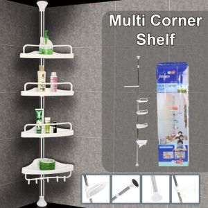 *NBathroom 17kg 95~310cm  adjustable height ground to ceiling Multicorner shelf 